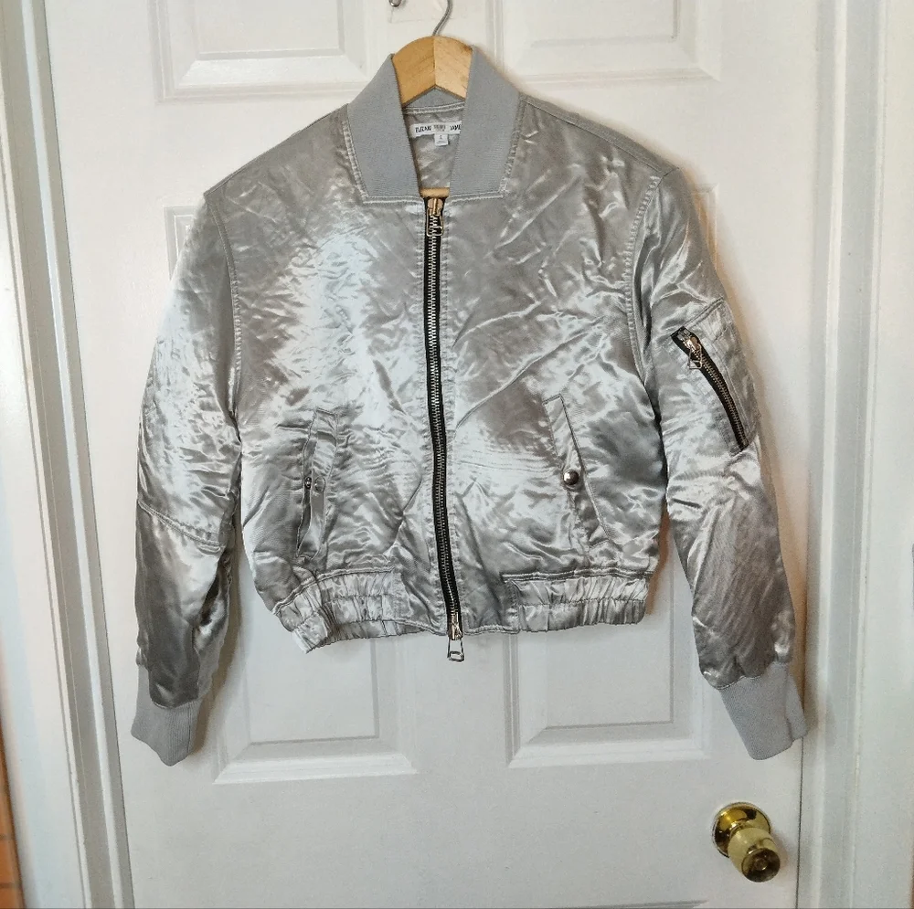 Elizabeth & James Royan Bomber Jacket Metallic Size S